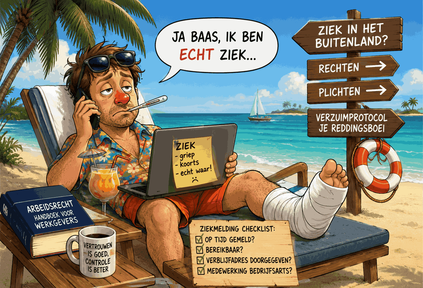 Ziekmelding vanuit het buitenland: juridische regie bij grensoverschrijdend verzuim